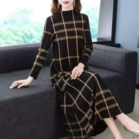 autumn winter new women long sleeve covering mother fashion loose dress