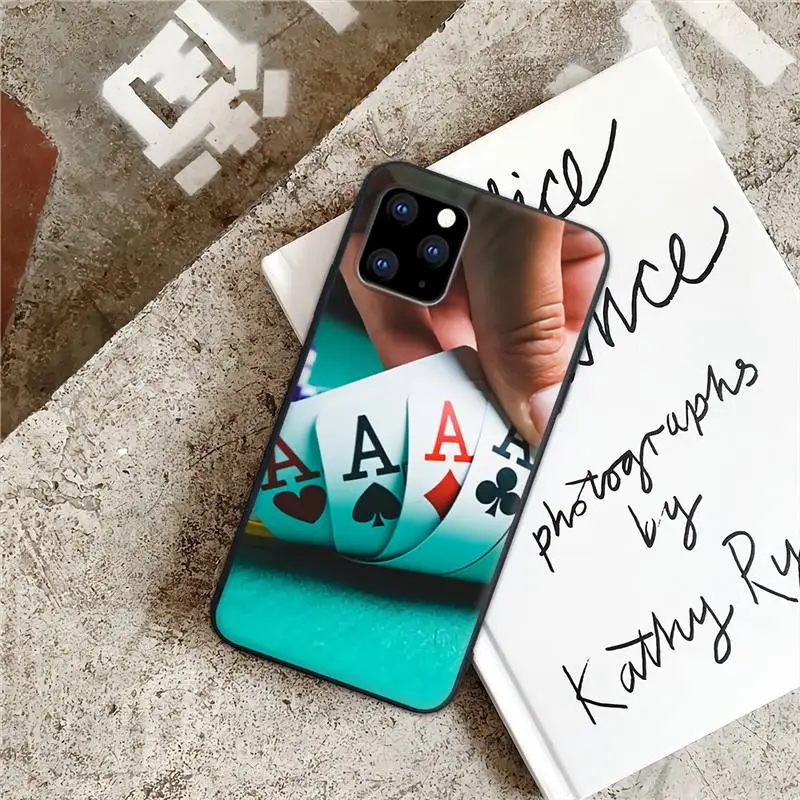 

Poker Joker Fashion Black Silicone Mobile Phone Cover For IPhone 12 11 Pro Max Xs X Xr 7 8 6 6s Plus 5 5s Se 2020 Case