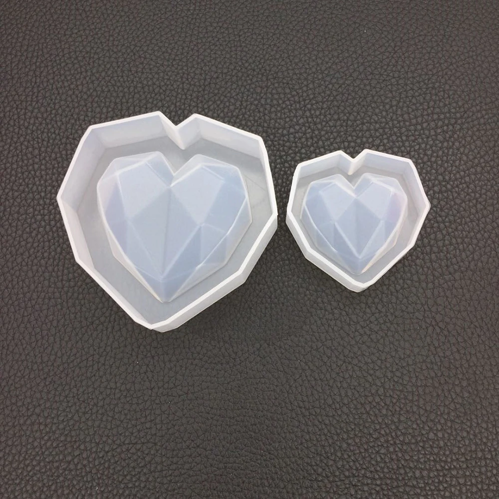 Силиконовая форма для торта 3D формочка в форме сердца с бриллиантами выпечки