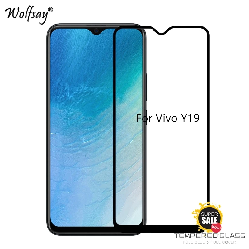 Полностью клеевое стекло для Vivo Y19 закаленное Защита экрана BBK стеклянная пленка