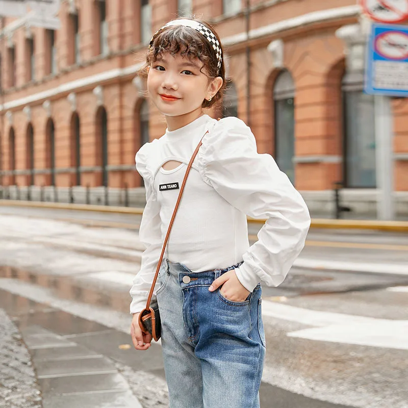 

Girls spring and autumn parent-child stitching long-sleeved T-shirt 2021 new fashion net celebrity wild