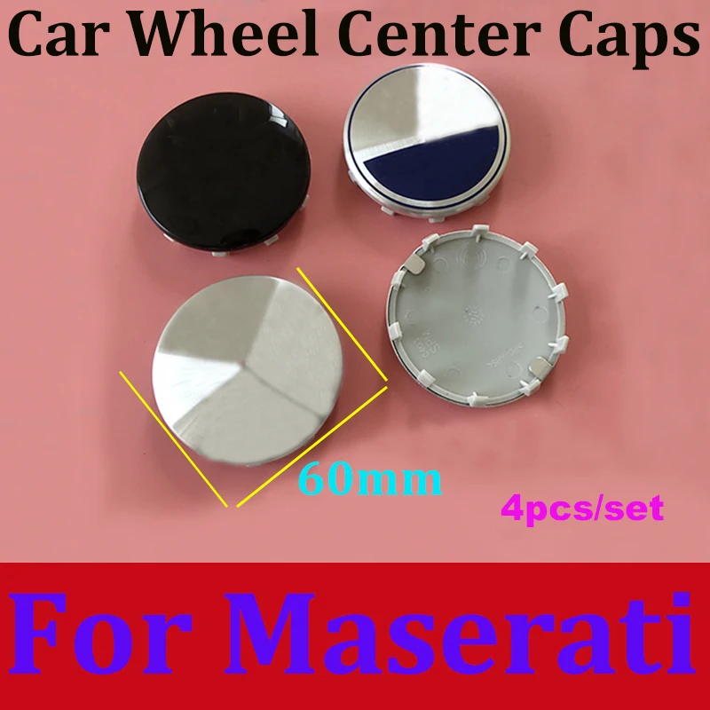 

4pcs 60mm Car Wheel Center Cover Caps For Granturismo Levante Gran Ghibli GC GT Cabrio Quattroporte Coupe Accessories