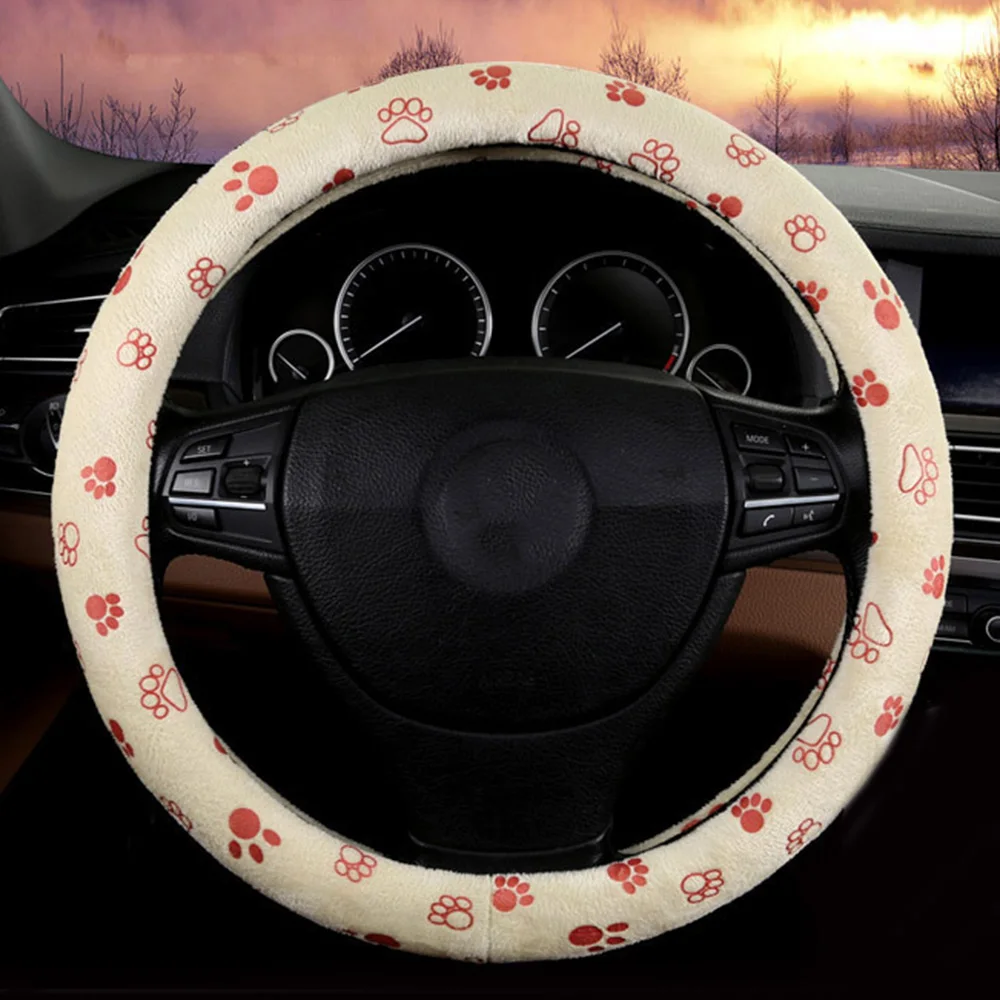 

38CM Steering Wheel Cover Soft And Comfortable Cute Printing Car Brand New