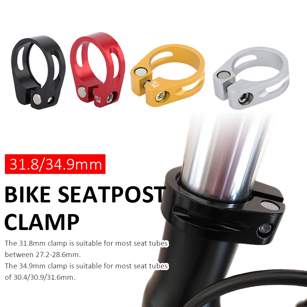 

New 31.8/34.9 Mm Aluminum Alloy Bicycle Seatpost Clamp Seat Tube Clamp MTB Bike Seat Tube Clip Bike Parts Bike Saddle Seat