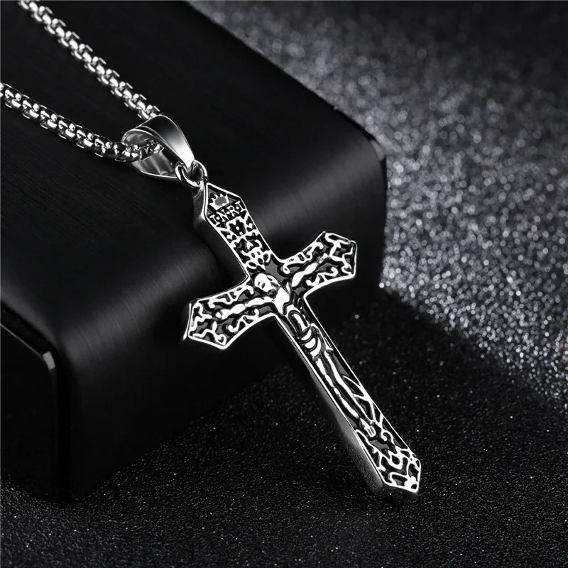 Новинка 2019 ожерелье с крестом Иисуса для мужчин и женщин пар модное золотого