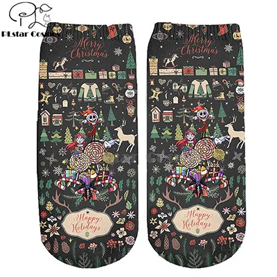 20 Хлопковые носки PLstar Cosmos nightster before christmas jack skellington разноцветные брендовые теплые короткие носки Хэллоуин-3 - Цвет: 20