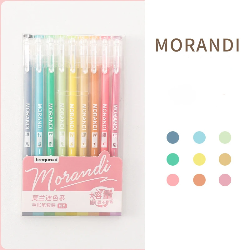 

Morandi Gel Pens Multi Kawaii Ballpoint Glitter Pen Set Cute Highlighter Office &School Writing Drawing Art Supplies Stationery