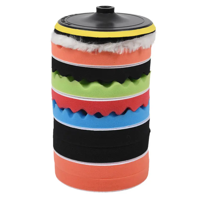 

11Pcs 7" Waves Buffer Polishing Pad Set For Car Polisher