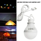 Портативный мини-светильник для кемпинга, 5 В, светодиодная лампа, светильник для палатки, ночная рыбалка, верховой езды, аварийная лампа для чтения