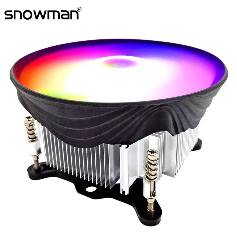 Снеговик Процессор кулер RGB 120 мм винт крепления теплоотвод для Intel LGA 1200 1150 1151 1155
