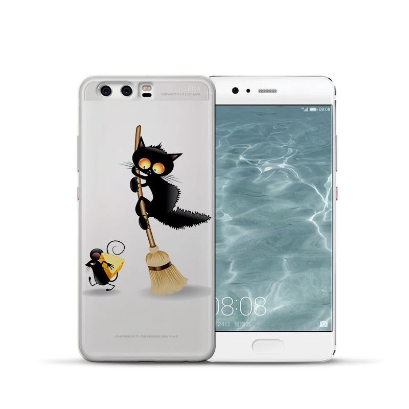 Роскошный чехол с рисунком кота для Huawei Mate 9 10 20 30 P8 P9 P10 P20 P30 P Smart Lite Plus Pro, чехол для телефона Etui funda capa