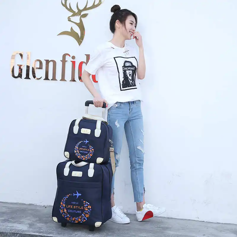 2 шт./компл. Женская дорожная сумка на колесиках|Дорожные сумки| |