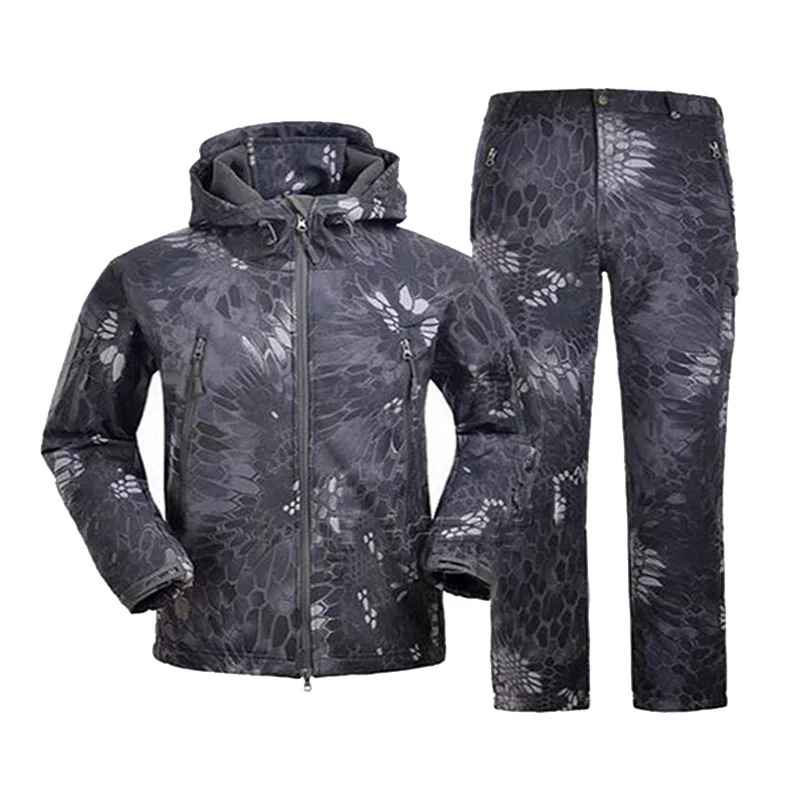 Камуфляжная охотничья одежда уличная спортивная софтшелл TAD Sharkskin комплекты