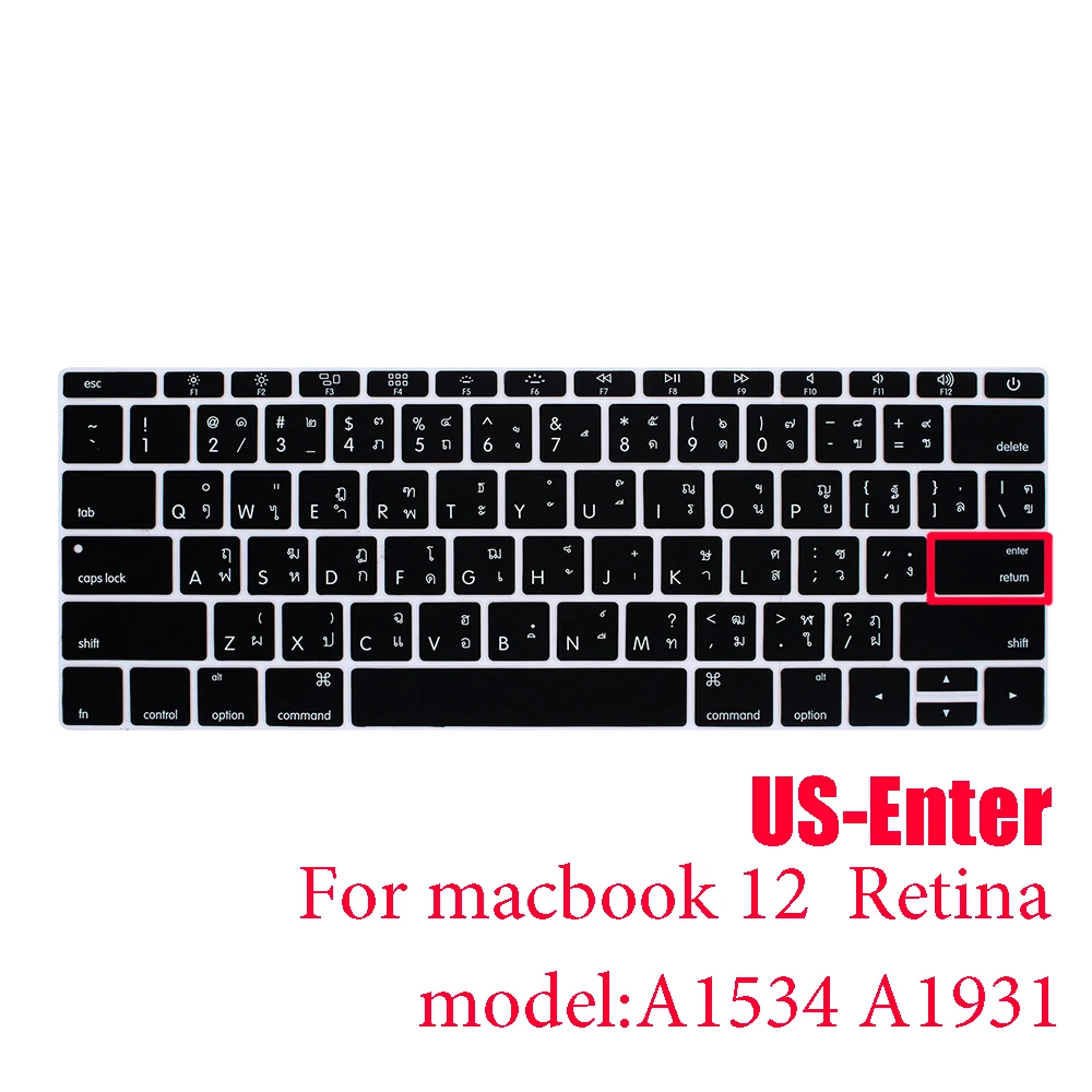 Защита для клавиатуры из Таиланда с английской раскладкой Macbook Pro 13Air 11 12 15