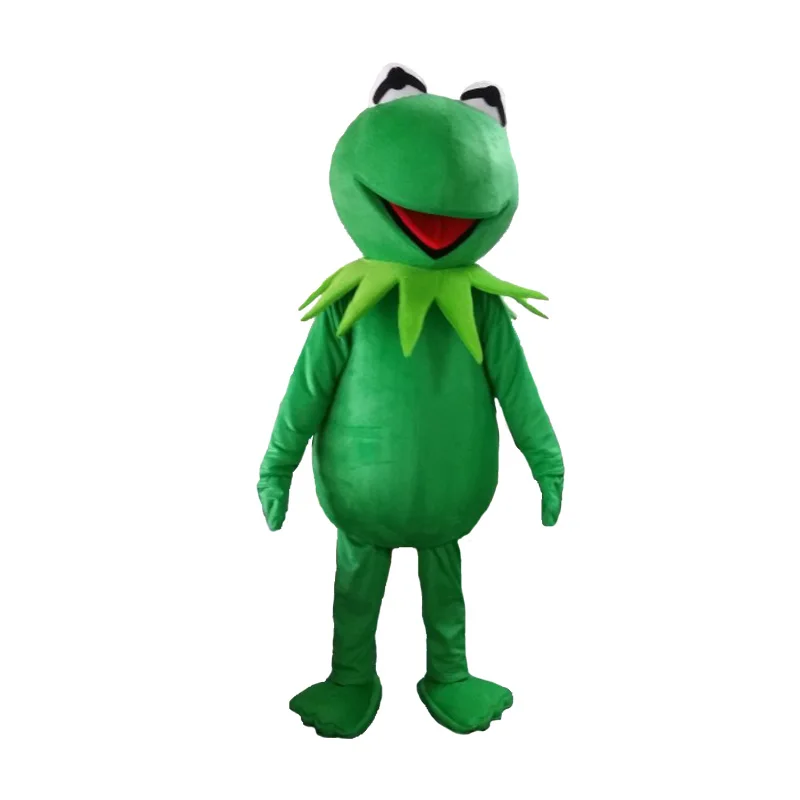 Лидер продаж мультяшный талисман-лягушка Kermit костюм для взрослых размер на