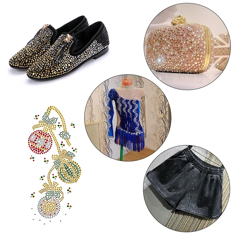 Высококачественное черное украшение для ногтей Стразы SS3 SS34 1440 шт Посеребренная