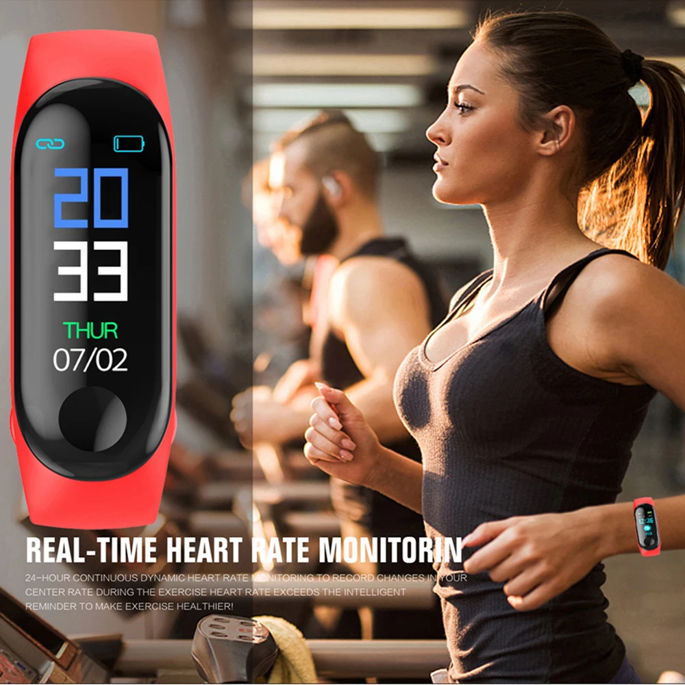 

New M3 Plus Smart Bracelet Heart Rate Blood Pressure Health Waterproof Smart Watch M3 Pro Sport Watch Wristband Fitness Tracker