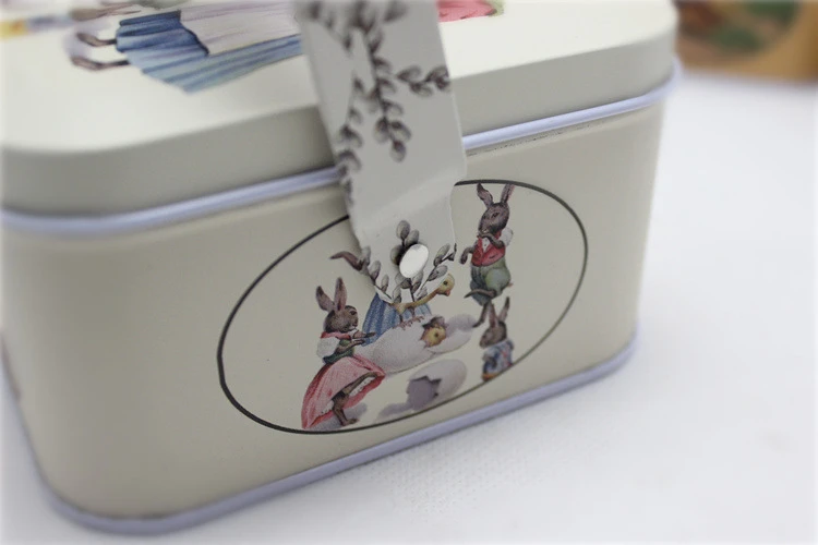 1Pc Metal Box New Arrival Vintage Small Suitcase Tin Candy Gift Box Home Organizer Jewelry Container Earphones Storage Box