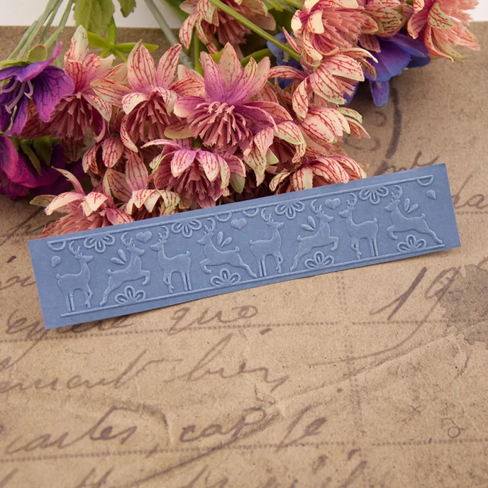 Пластиковая папка для тиснения в виде оленя изготовления открыток стационарные