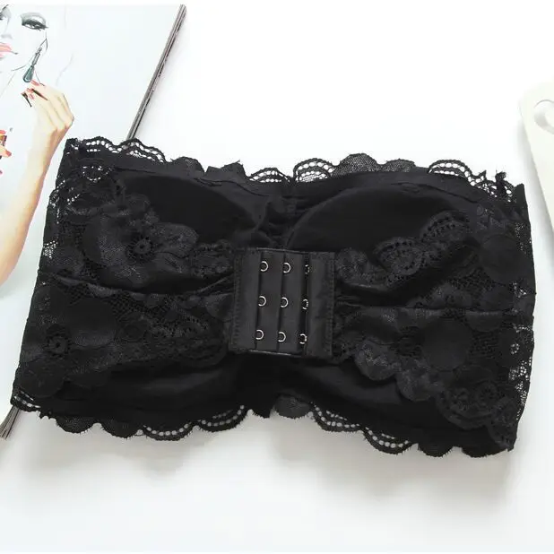 Пикантное кружевное бесшовное бюстгальтер с подкладкой Топ труба женское нижнее