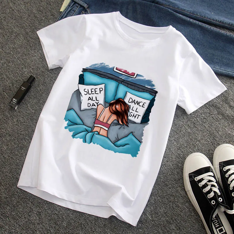 

2020 new Personality girl printed T shirt Women hipster interesting T-shirt female Fashion Harajuku white tops T Shirt clothing