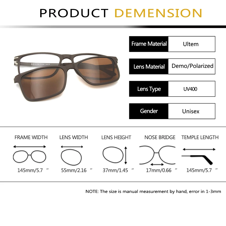 Высокое качество Ultem оправа для очков Мужская защелкивающаяся Магнитная
