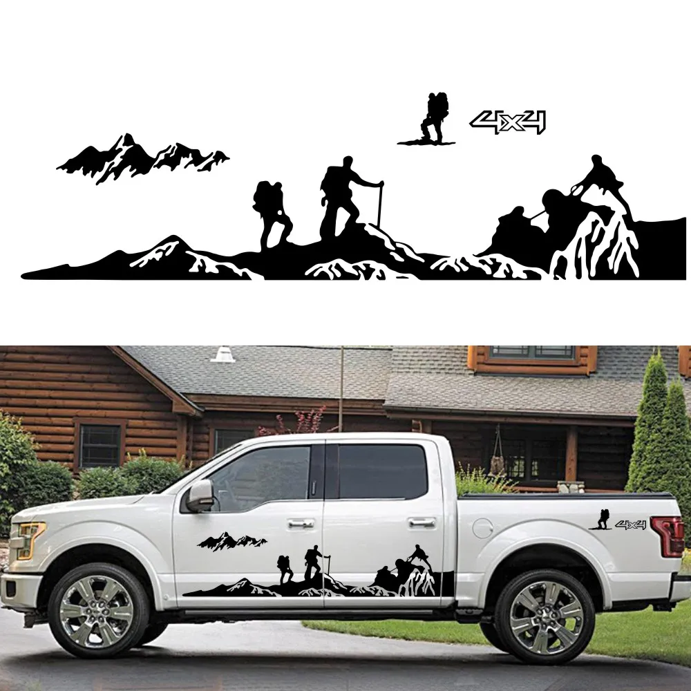 

8PCS Car Door Side Stickers For Ford Ranger Raptor F150 F-150 Off Road 4X4 Climber Pickup DIY Auto Decals Sticker Accessories