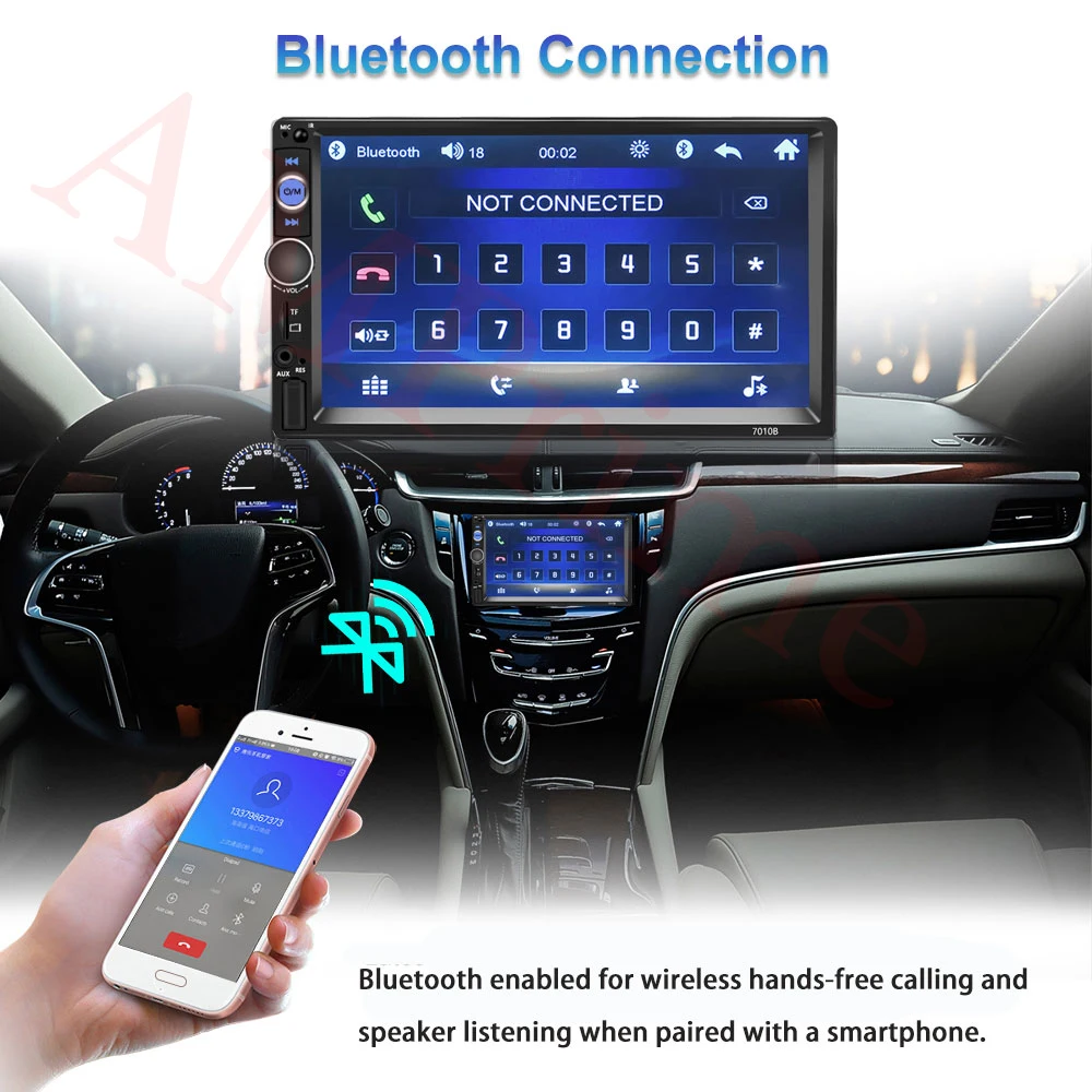 Автомагнитола AMPrime 7010B мультимедийный плеер 2 din с 7 &quotсенсорным экраном HD MP5 Bluetooth