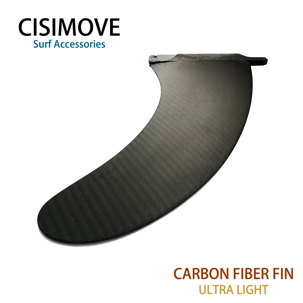 

Ultra light and stiff black carbon fiber single fin surf fin for surf board long board