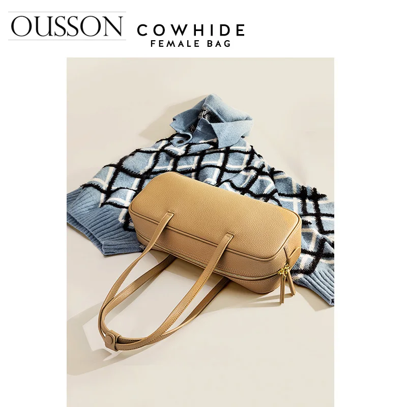 

Сумка-багет женская кожаная в стиле ретро