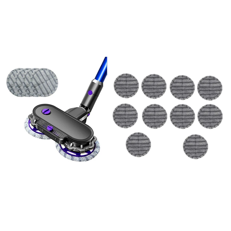 Cabeça com Fibra Esfregão para Dyson Limpeza Elétrica Superfina Escova Cabeça Pano v7 v8 V10 V11 Mop