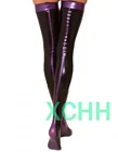 Экзотические готические женские латексные чулки ручной работы, тонкие длинные чулки cekc, чулки до бедра, чулки, сексуальное нижнее белье для женщин