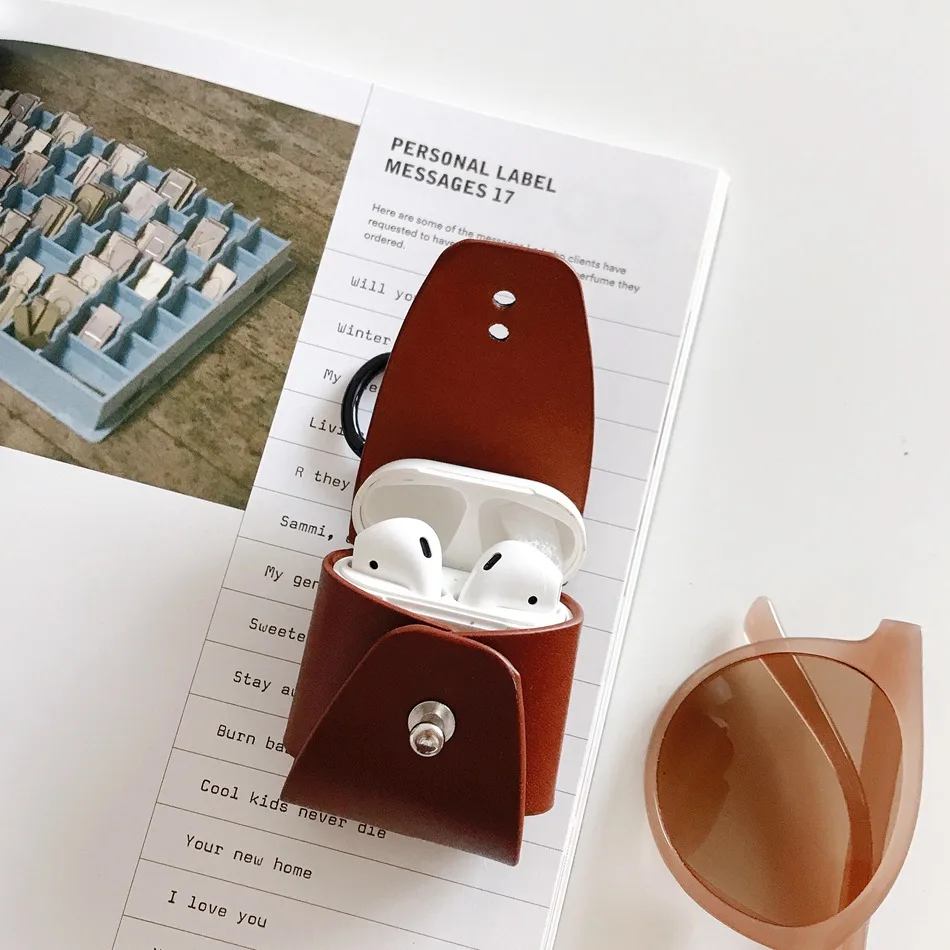 489 Чехол для наушников для Apple Airpods 2, чехол, кожаный защитный чехол для Apple Air Pods, наушники, роскошная коробка, наушники, аксессуары, сумки - Цвет: 489