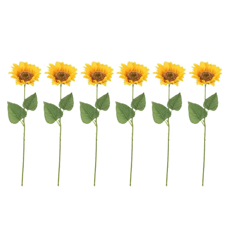 

HOT SALE 6 Pack Artificial Sunflower 17.7 Inch Artificial Flower Silk Flower Fake Plant for Wedding Home Party Decoration