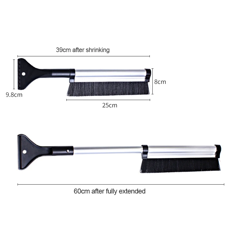 

Extendable Stainless Steel Snow Remover Cleaner Tool Broom Wash Accessories Winter Car Windshield Ice Scraper Glass Snow Brush