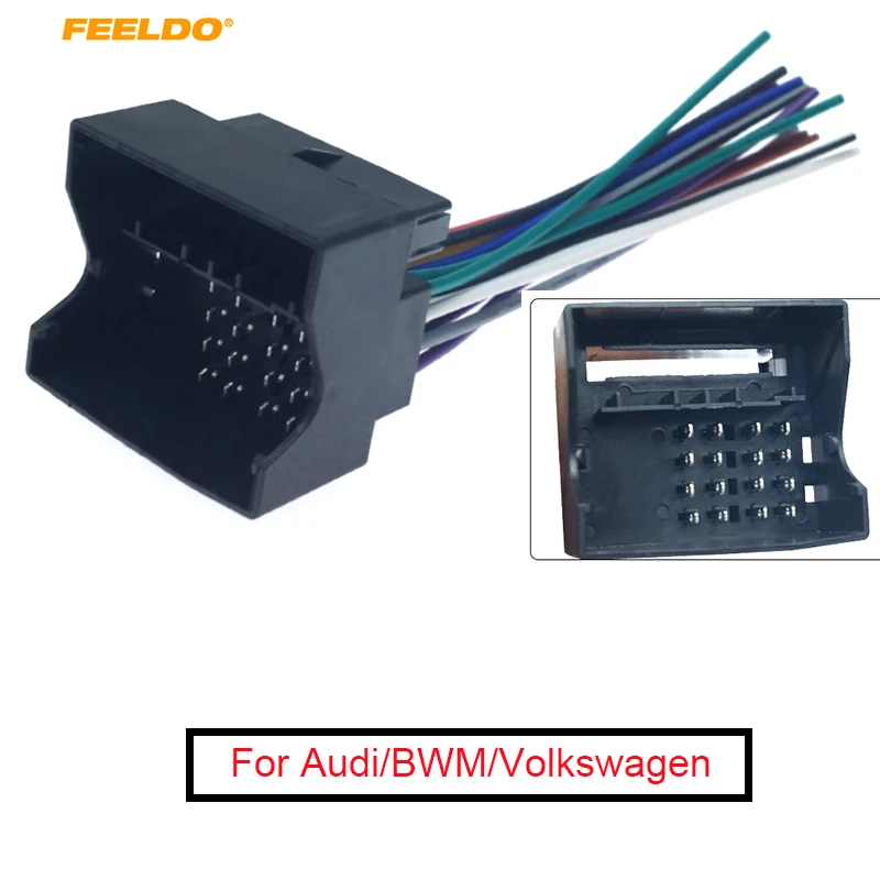 Автомагнитола FEELDO стереоусилитель для Audi/BWM/Volkswagen/Mini/Dodge|Кабели адаптеры и