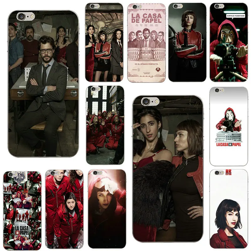 TV The Paper House Money Heist Soft TPU мобильный телефон Cases для iPhone X XR XS 11 Pro Max 7 6 6s 8 Plus 4 4S 5 5S SE 5C