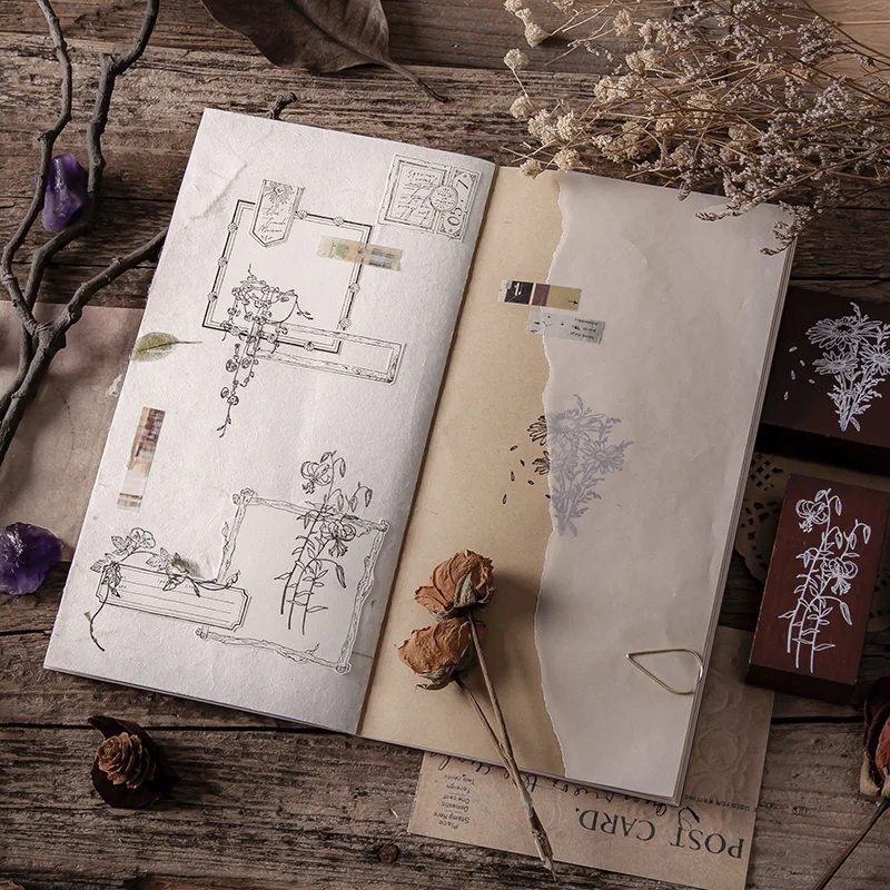 

Yoofun 10 Designs Plant Flowers Lacquered Wooden Rubber Stamp for Scrapbooking Decoration DIY Craft Standard Wooden Stamps