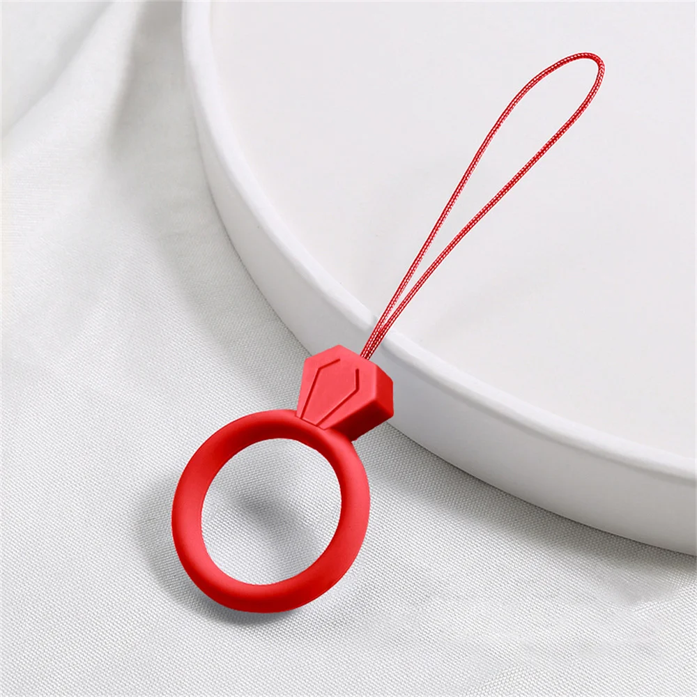 soft silicone mobile phone straps keycord lanyards finger rings cartoon phone cord chian accessories anti lost rope usb pendant free global shipping
