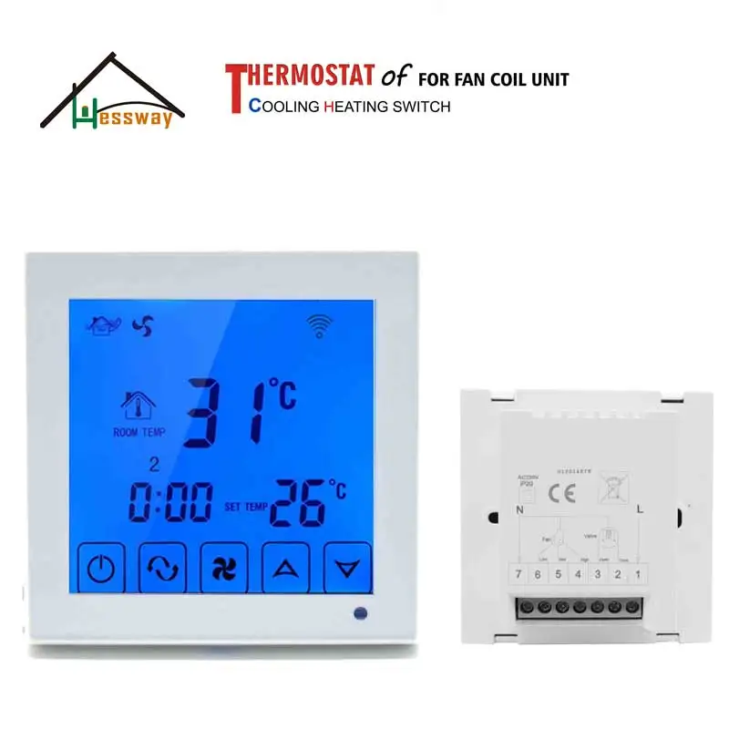 

2p Touch screen 7 days four periods program Digital Thermostat with Temperature correction