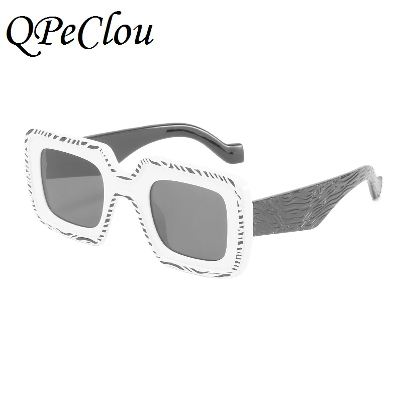 

New Fashion Spring Color Sunglasses Women Brand Designer Vintage Square Sun Glasses Female Stripe Punk Shades Oculos Feminino