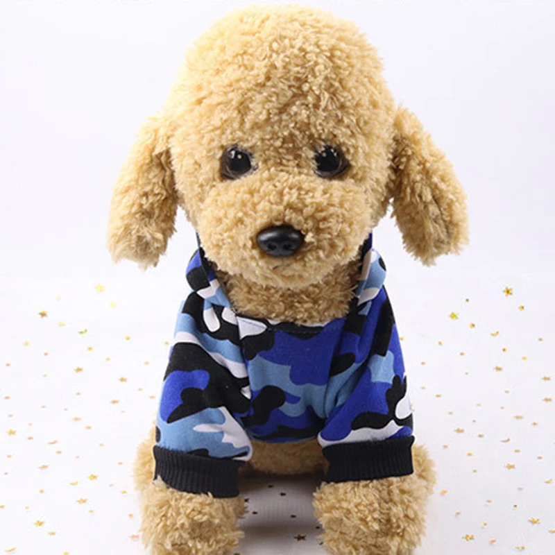 Камуфляжная хлопковая толстовка для домашних животных пальто модный костюм