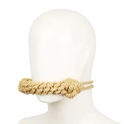 Плетеная веревка Кляпы для рта Plug для взрослых связанная с узлом BDSM Femdom бондаж секс-игрушки для пар Mouth Plug BDSM игры и игрушки для секса