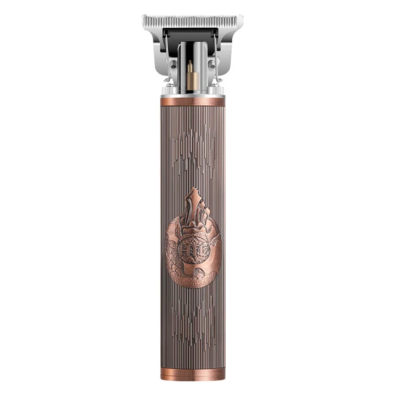 

HTC Engraving Electric Hair Clipper Rechargeable Hairdresses Trimmer Men Barber Haircut Machines Copper Heat Dissipation Shell