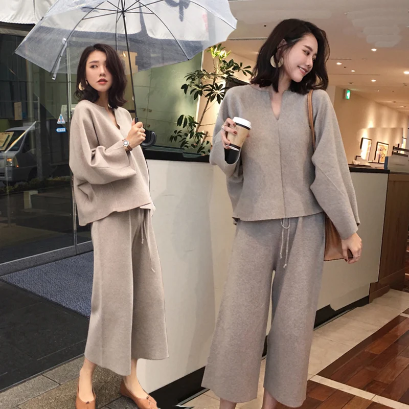 Модный Вязанный свитер с v-образным вырезом из смеси кашемира большого размера