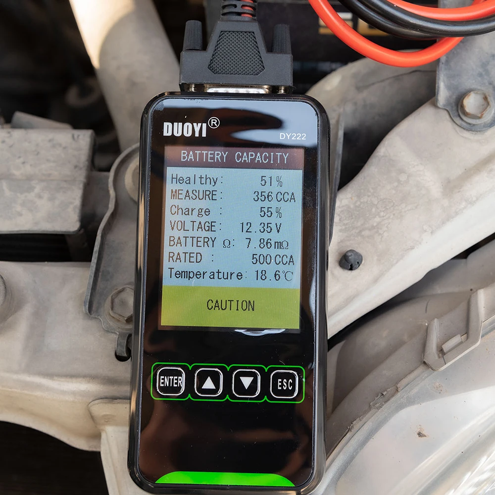 

DY222 Color Screen 12V 24V Capacity Digital Car Load Discharge System Analyzer Automotivo Auto Lead-Acid Starting Battery Tester