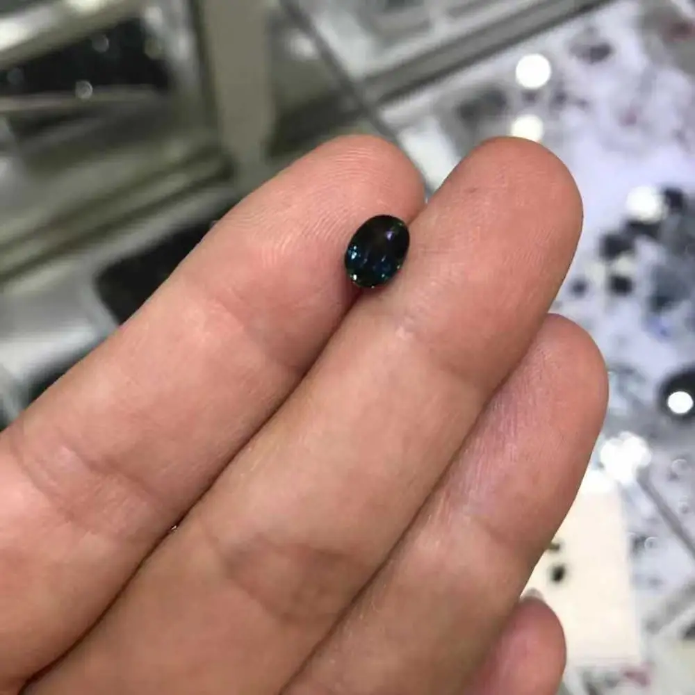 В продаже Сертификация 1.7ct натуральный d Синий сапфир камень свободные