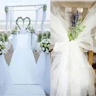 Свадебное украшение 72 см x 10 м, белая кристаллическая органза, тюль в рулоне, сделай сам, скатерть, юбка, стул, подвесной декор, товары Вечерние