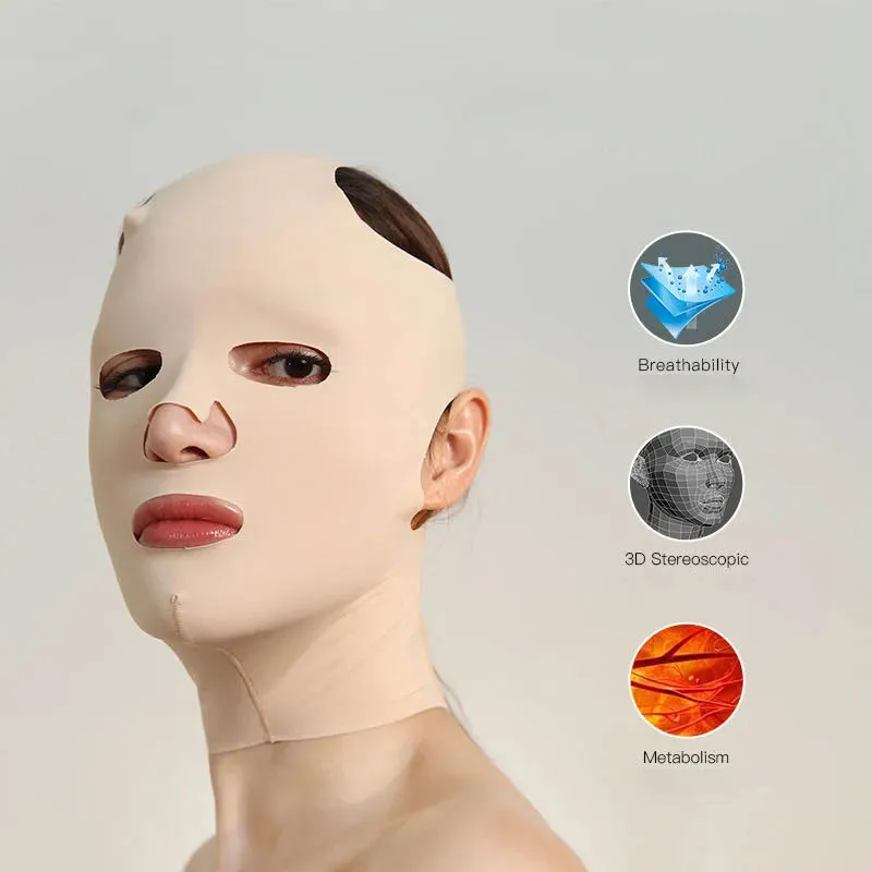 

3D воздухопроницаемая V-маска для формирования лица похудение бандаж подтяжка щек пояс уменьшение двойной подбородка против морщин филинг л...