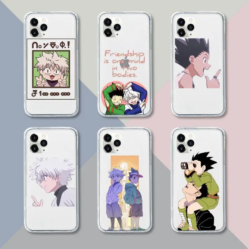 

HUNTER x HUNTER HxH Gon Killua Phone Case Transparent For iPhone 12 11 pro mini XS XR X max 5 6 s 7 8 plus Soft TPU Clear